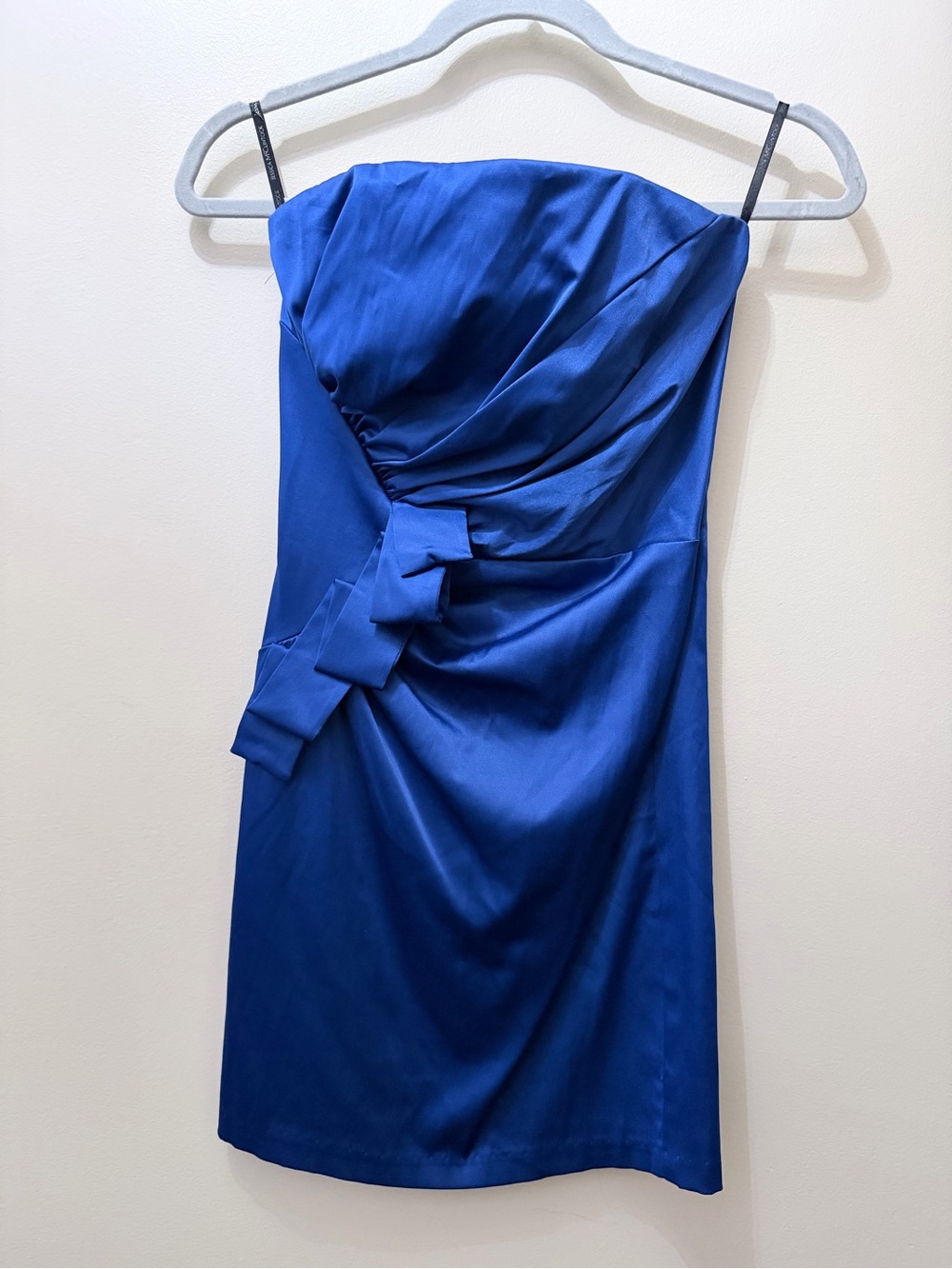 Vintage 90s Y2K Gunne Sax 2 Jessica Cobalt Blue Mini Short Formal Dress 3 Bow